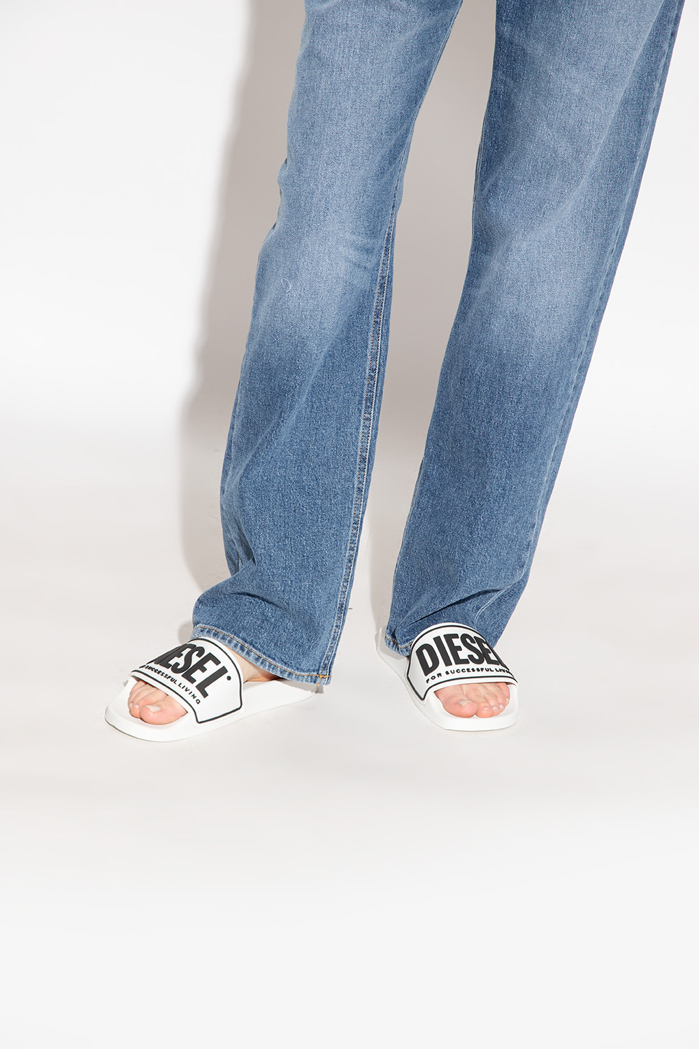 White 'SA-MAYEMI CC' slides Diesel - Vitkac GB